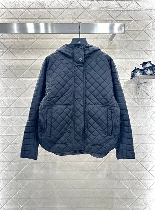 25fw Lingge hooded down cotton jacket