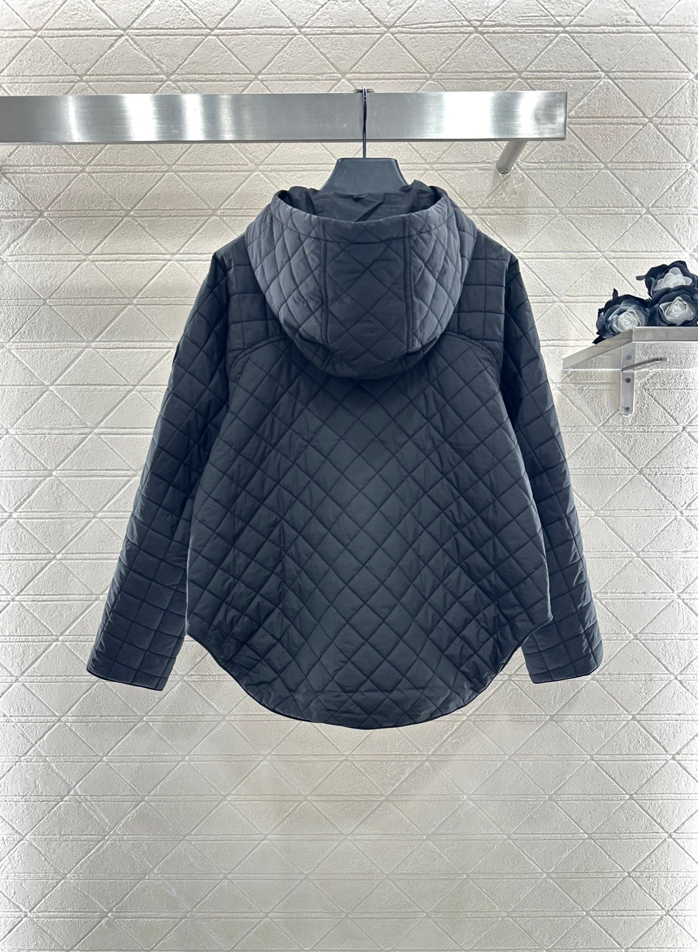 25fw Lingge hooded down cotton jacket