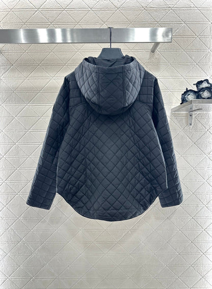 25fw Lingge hooded down cotton jacket