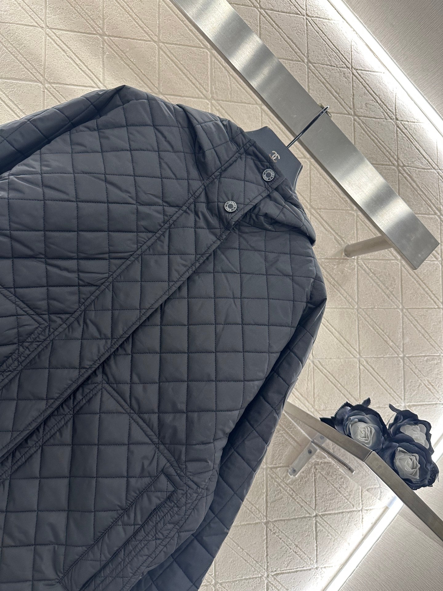 25fw Lingge hooded down cotton jacket