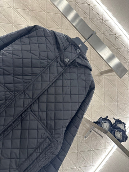 25fw Lingge hooded down cotton jacket