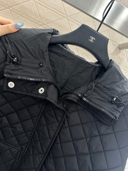 25fw Lingge hooded down cotton jacket