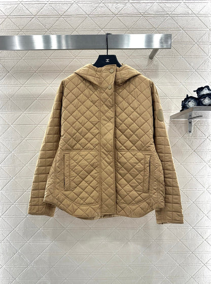25fw Lingge hooded down cotton jacket