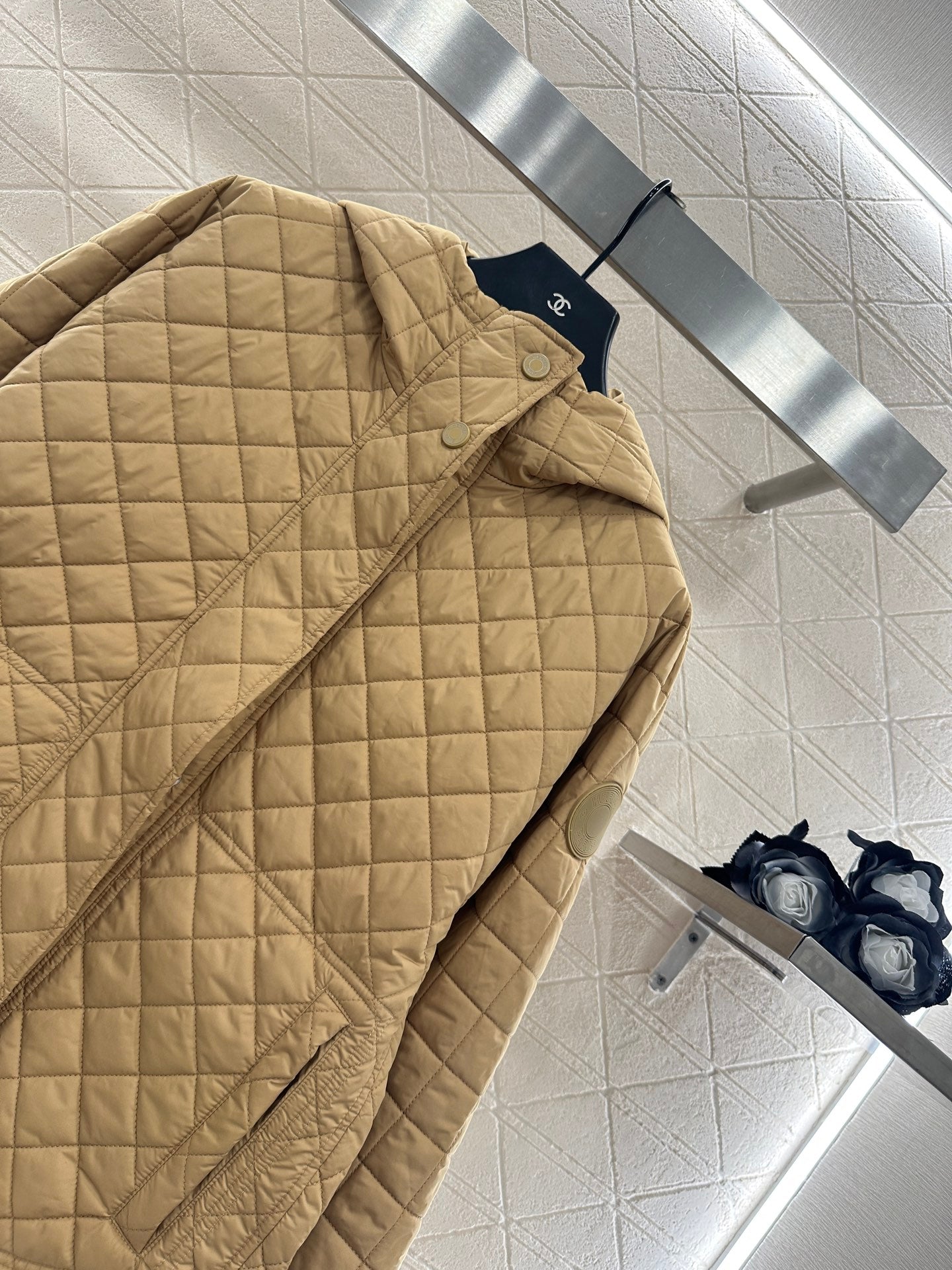 25fw Lingge hooded down cotton jacket