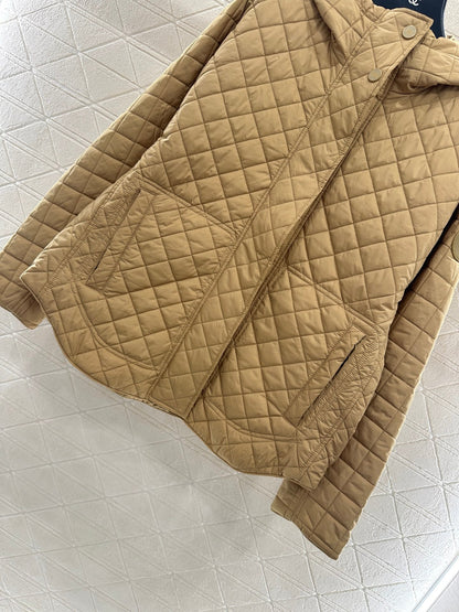 25fw Lingge hooded down cotton jacket