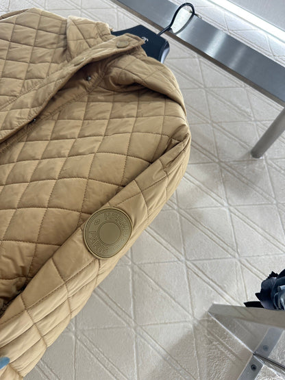 25fw Lingge hooded down cotton jacket