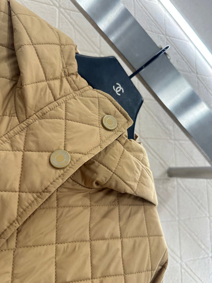 25fw Lingge hooded down cotton jacket