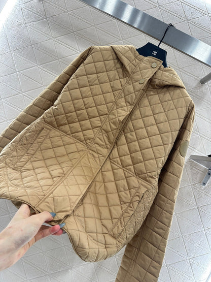 25fw Lingge hooded down cotton jacket