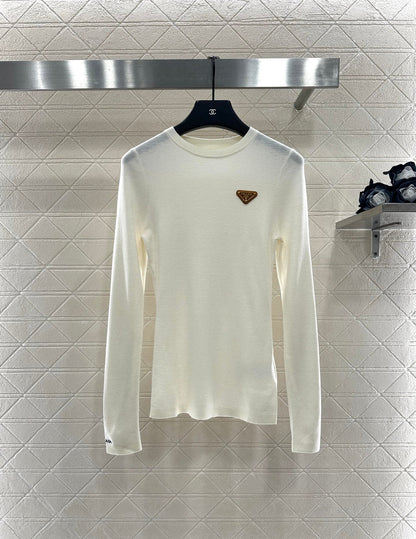 25fw Slim fit round neck base shirt