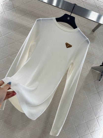 25fw Slim fit round neck base shirt