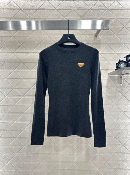 25fw Slim fit round neck base shirt