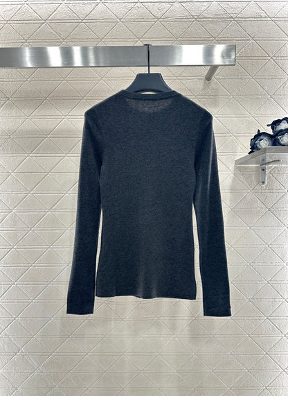 25fw Slim fit round neck base shirt