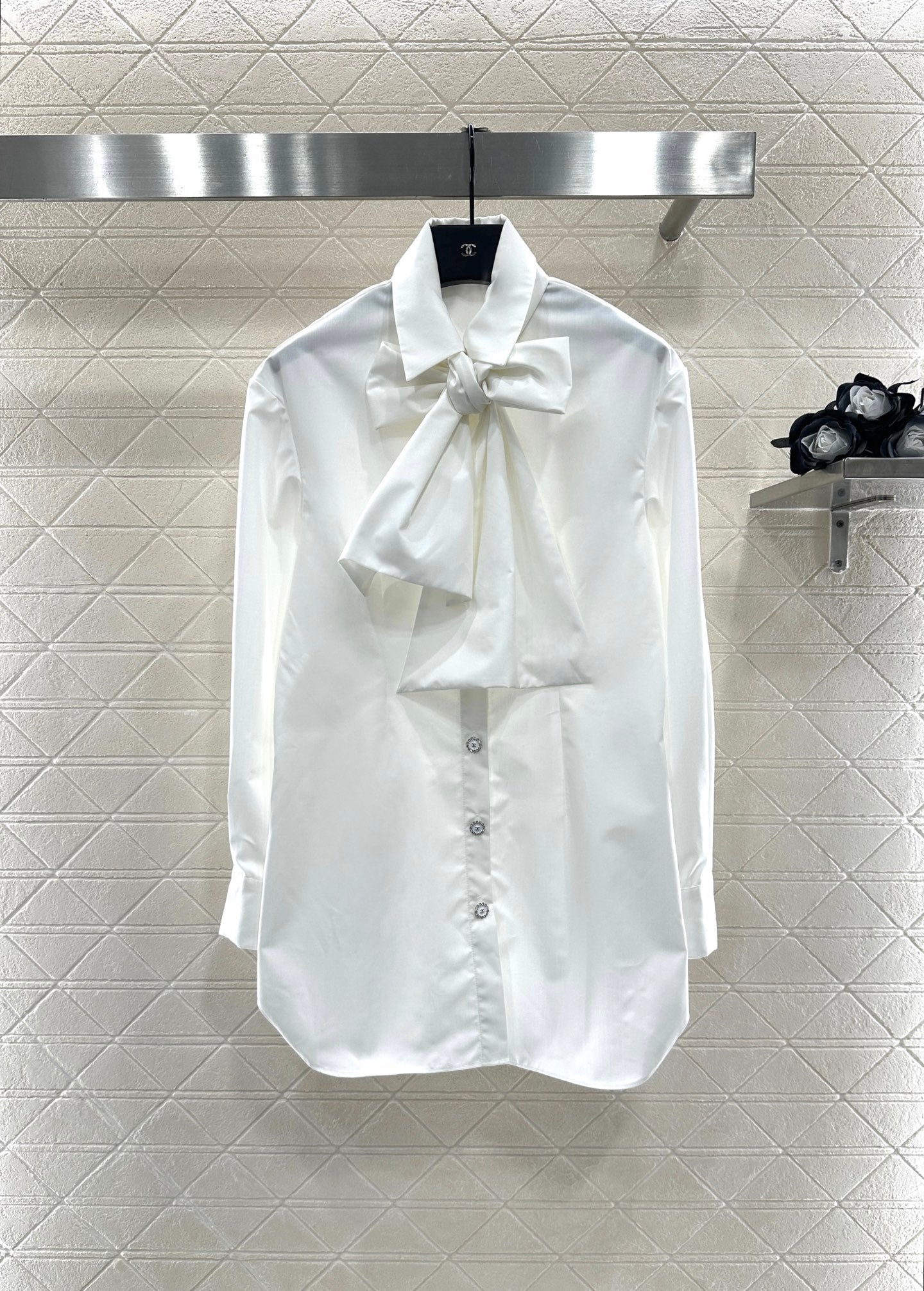 25fw Bow length shirt