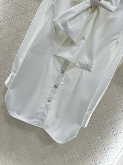 25fw Bow length shirt
