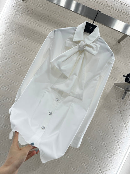 25fw Bow length shirt