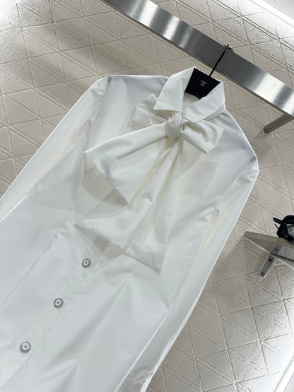 25fw Bow length shirt