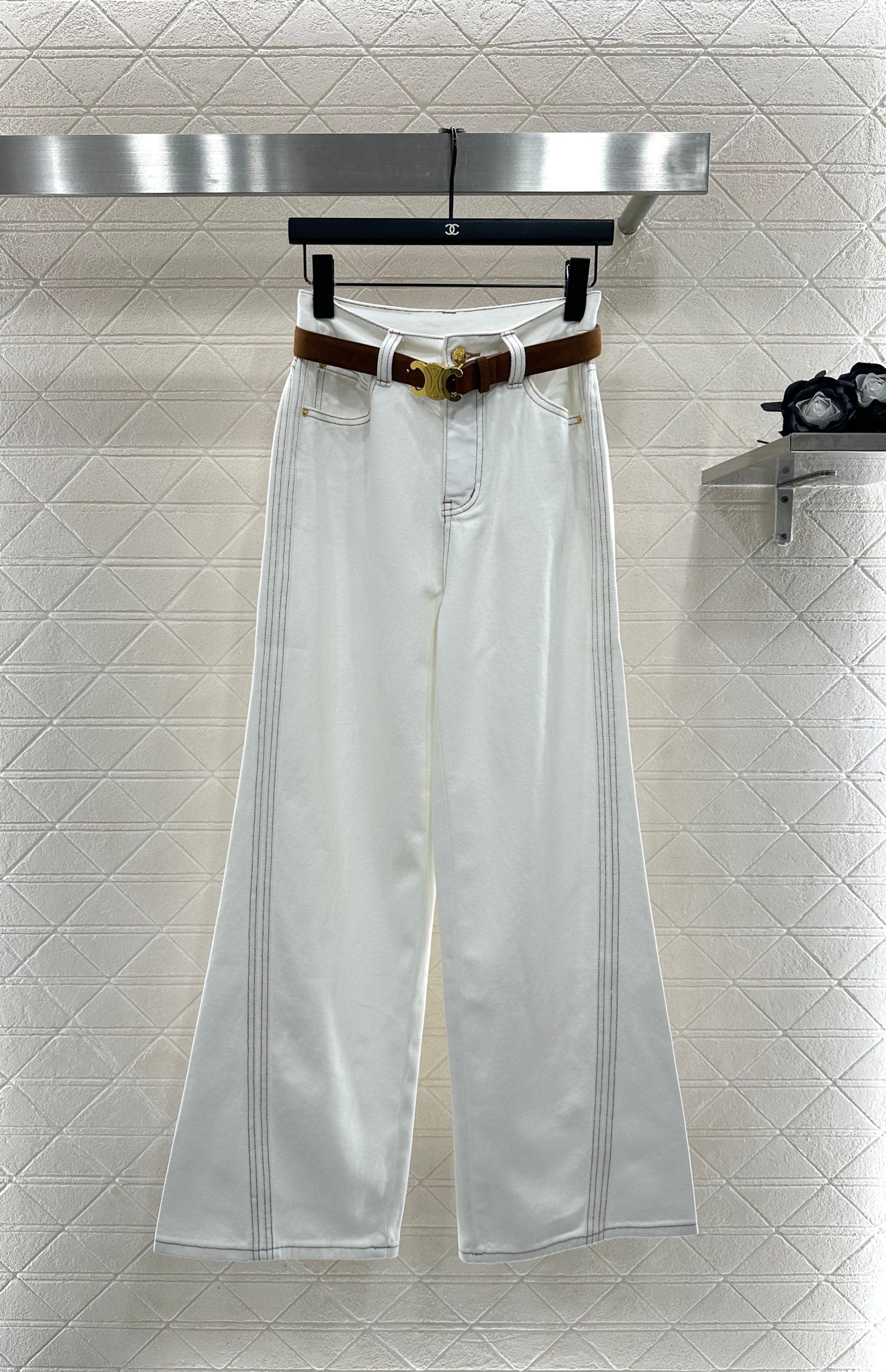 25fw Straight waistband silhouette jeans