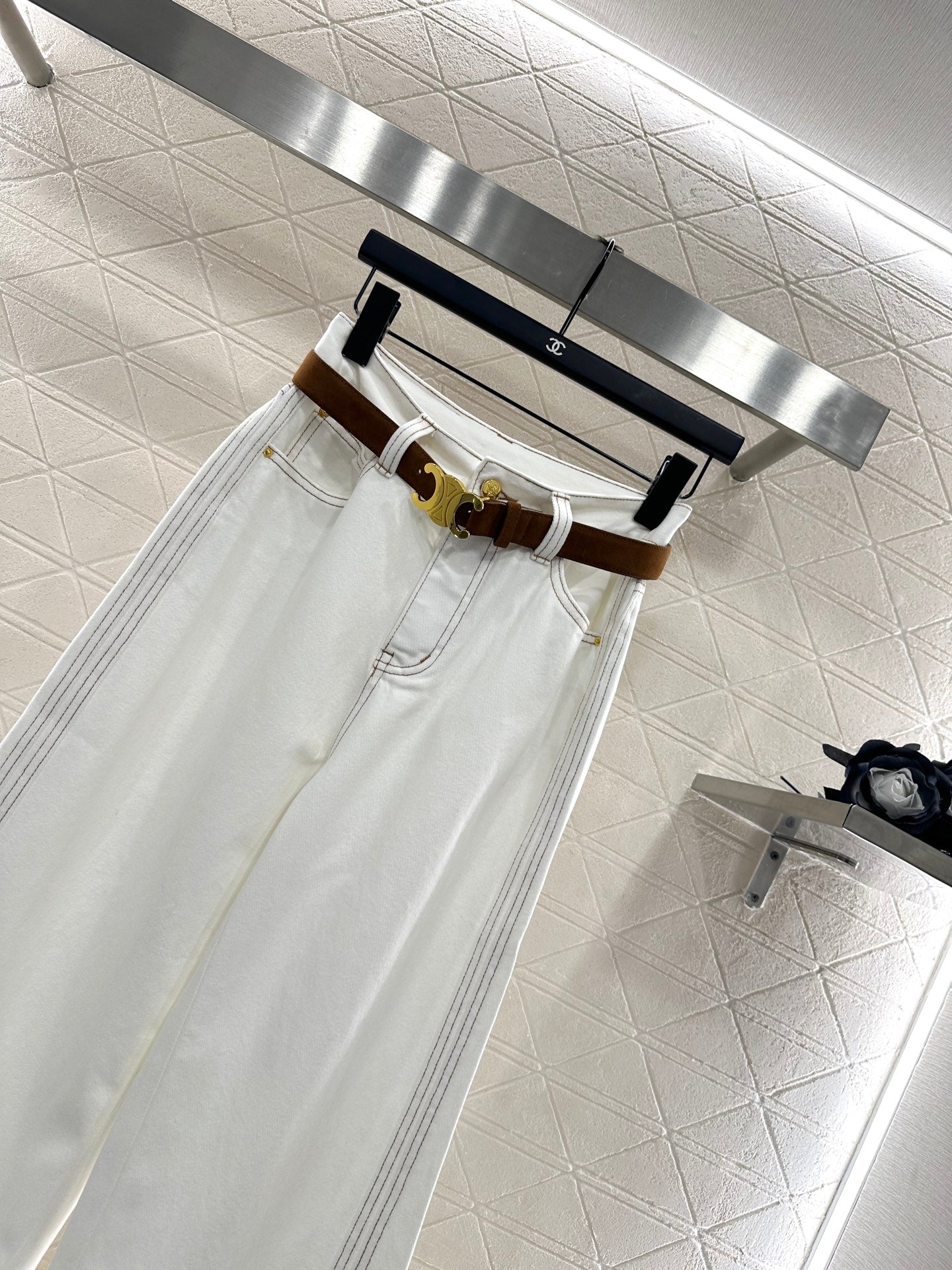 25fw Straight waistband silhouette jeans