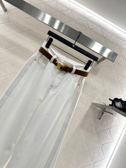 25fw Straight waistband silhouette jeans