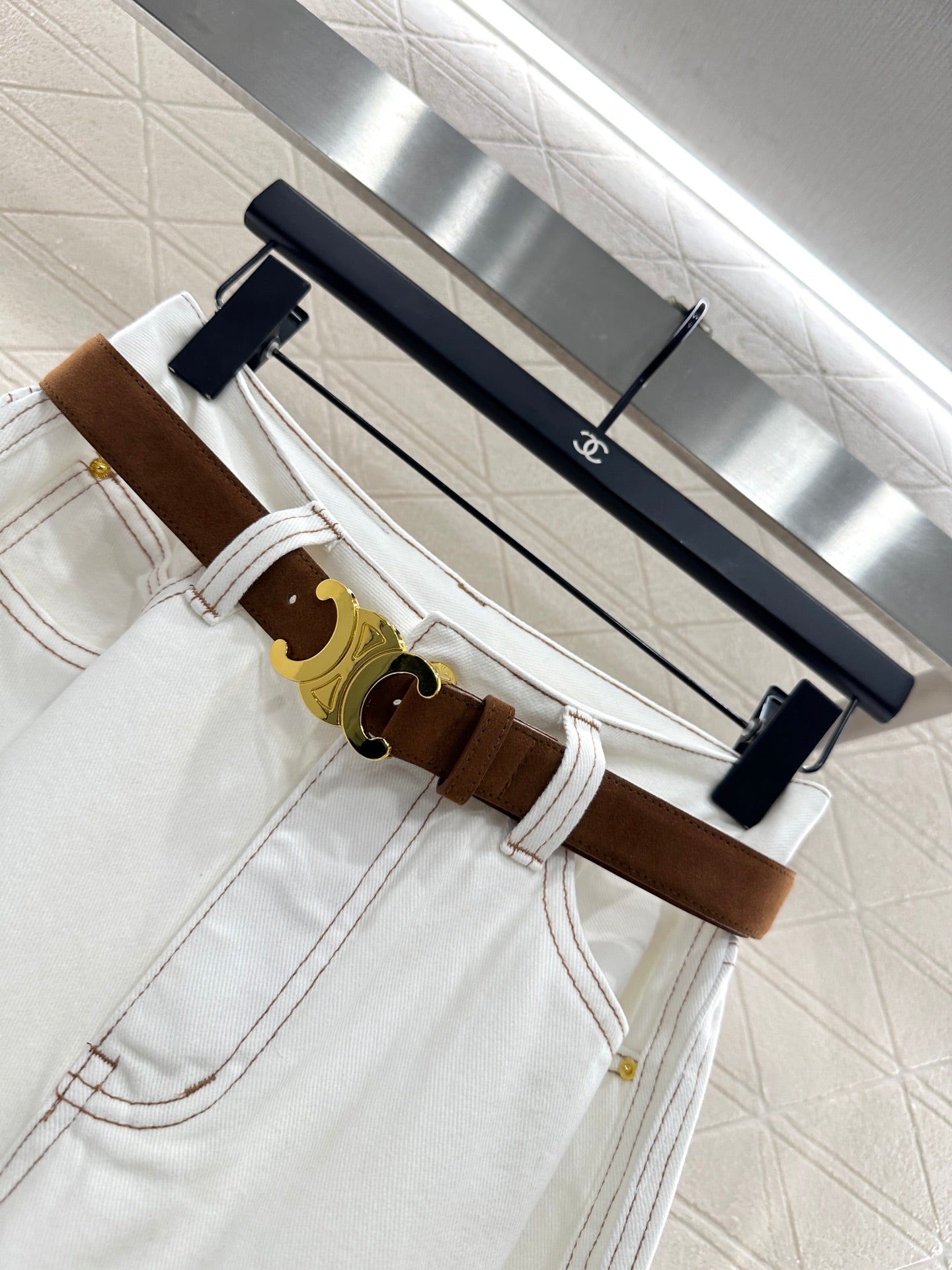 25fw Straight waistband silhouette jeans