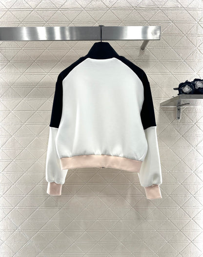 25fw Shoulder cut color zipper jacket and pants set