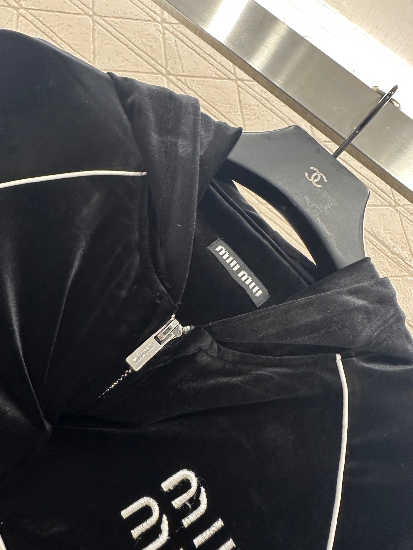 25fw Hooded jacket wide leg pants set