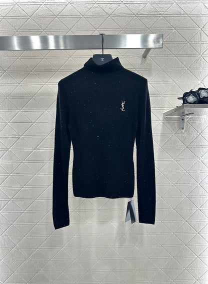 25fw High neck brooch base shirt