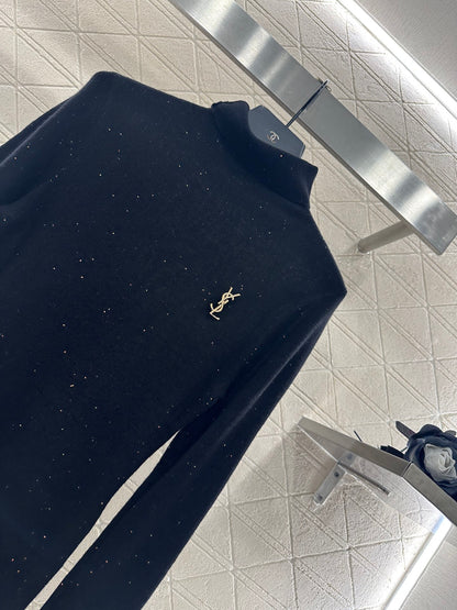 25fw High neck brooch base shirt