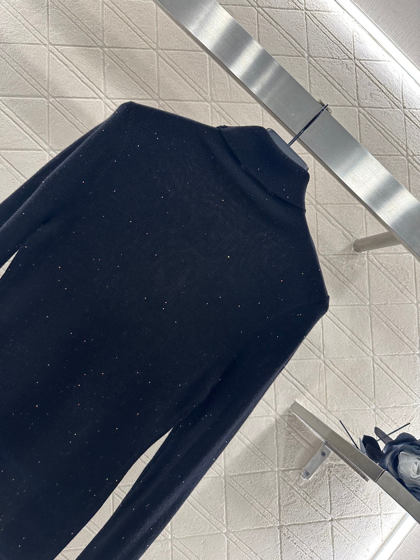 25fw High neck brooch base shirt