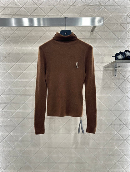 25fw High neck brooch base shirt