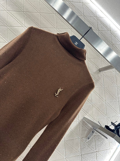 25fw High neck brooch base shirt