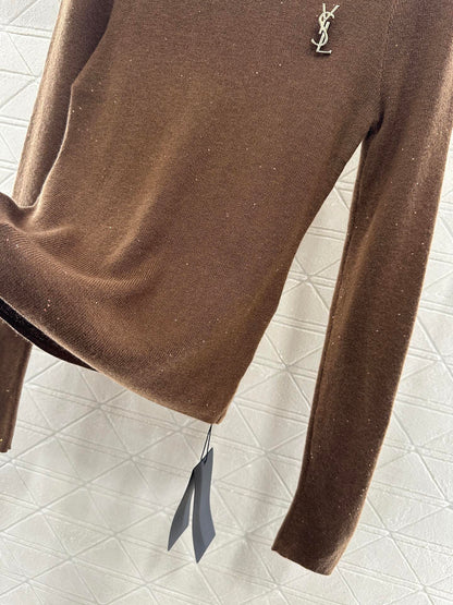 25fw High neck brooch base shirt