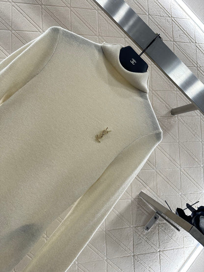 25fw High neck brooch base shirt