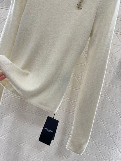 25fw High neck brooch base shirt