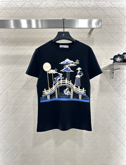 25fw Oriental Element Printed T-shirt