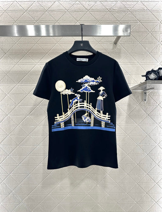 25fw Oriental Element Printed T-shirt