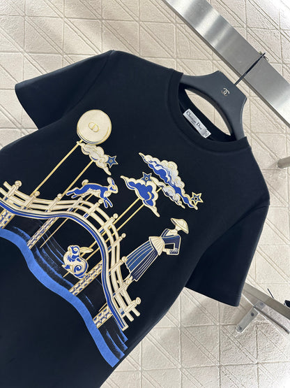 25fw Oriental Element Printed T-shirt