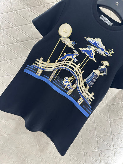 25fw Oriental Element Printed T-shirt