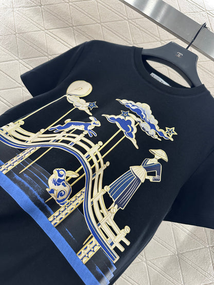 25fw Oriental Element Printed T-shirt