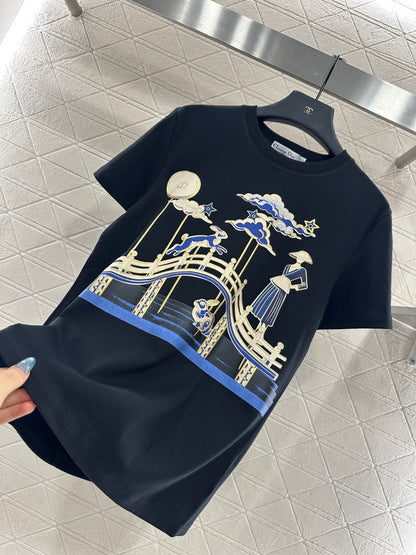 25fw Oriental Element Printed T-shirt