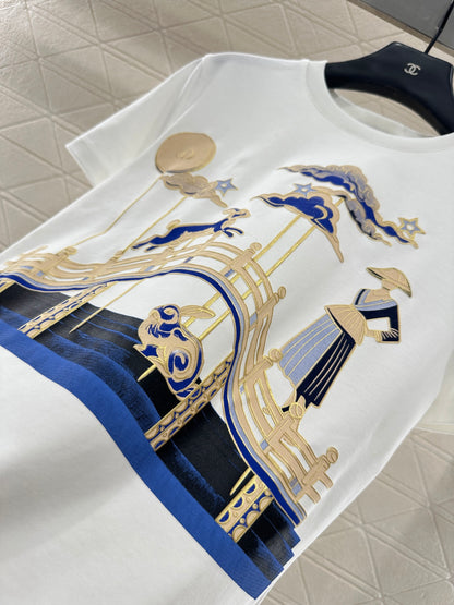 25fw Oriental Element Printed T-shirt