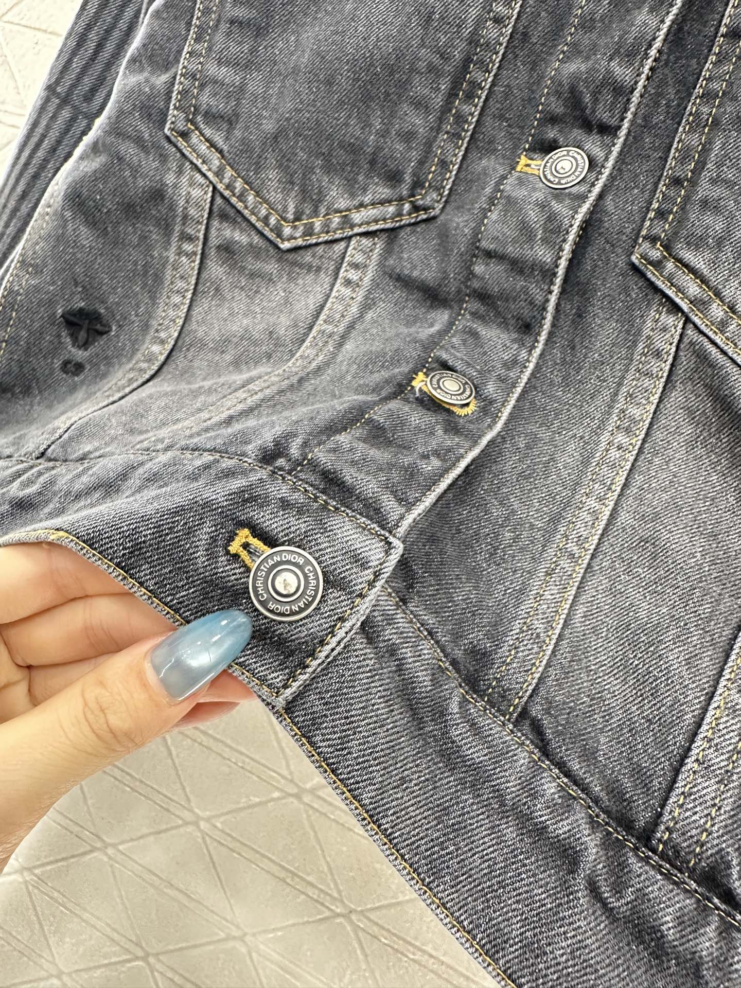 25fw Plush collar denim jacket