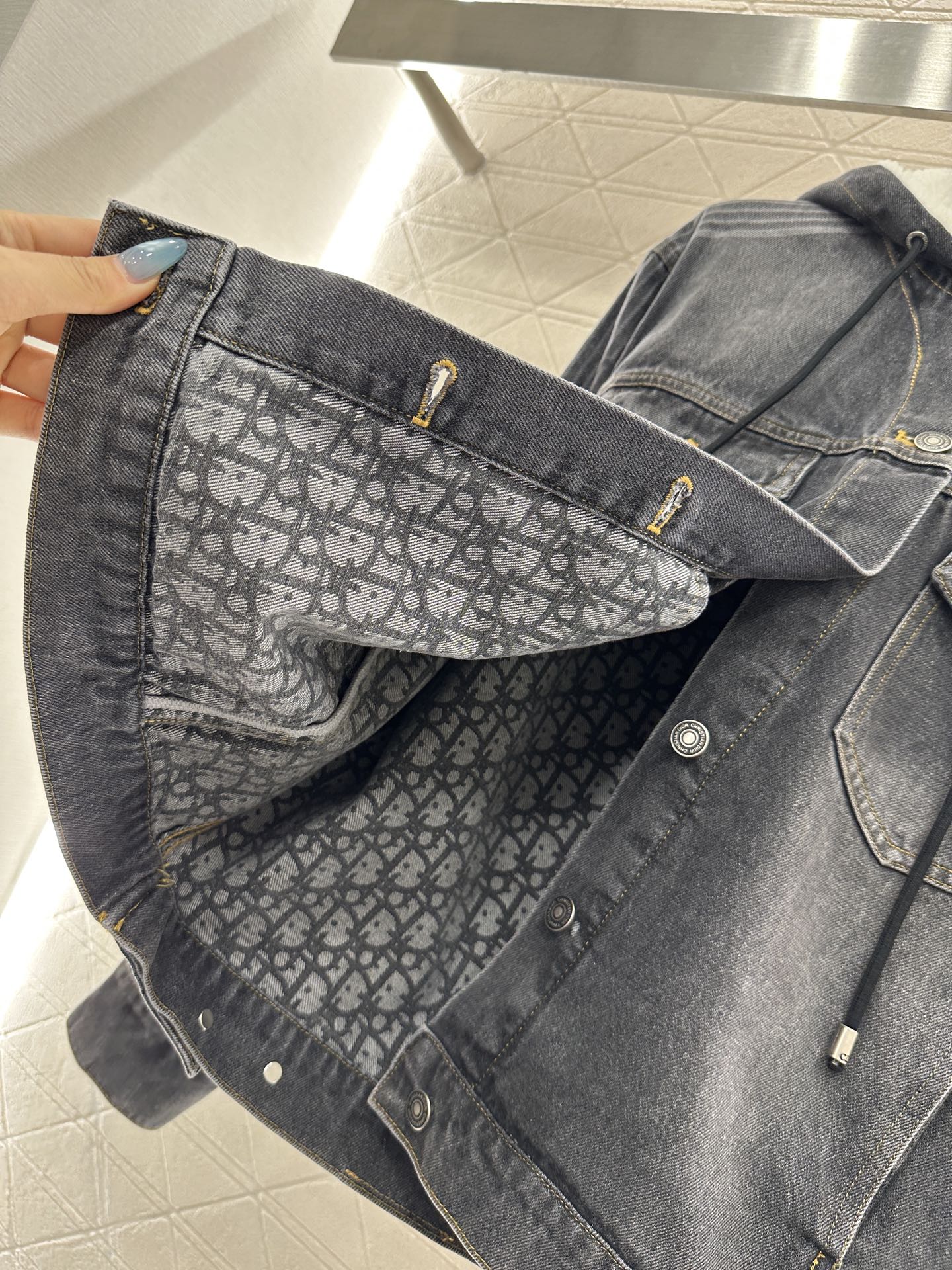 25fw Plush collar denim jacket