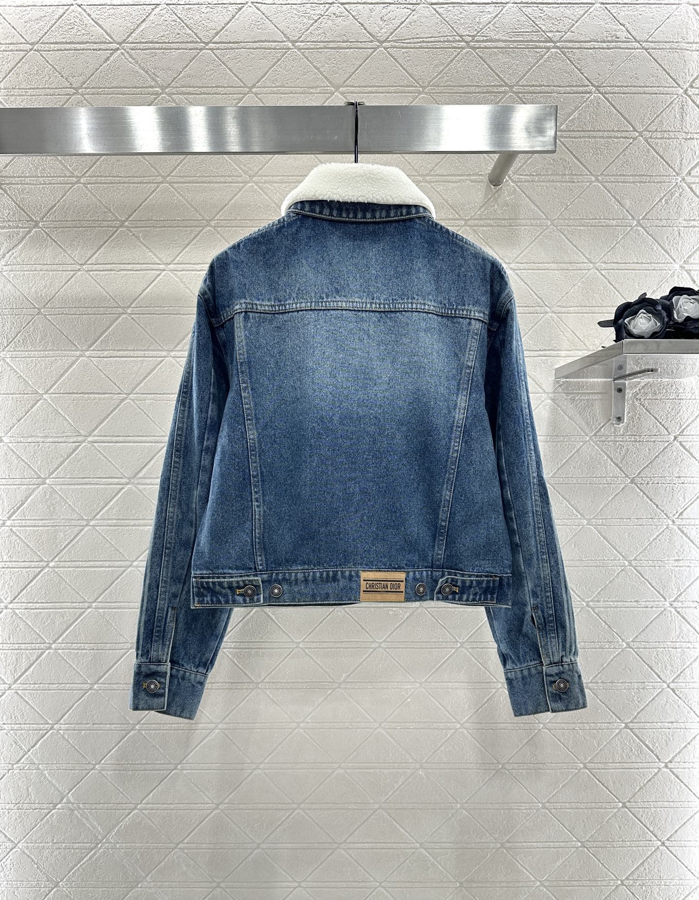 25fw Plush collar denim jacket