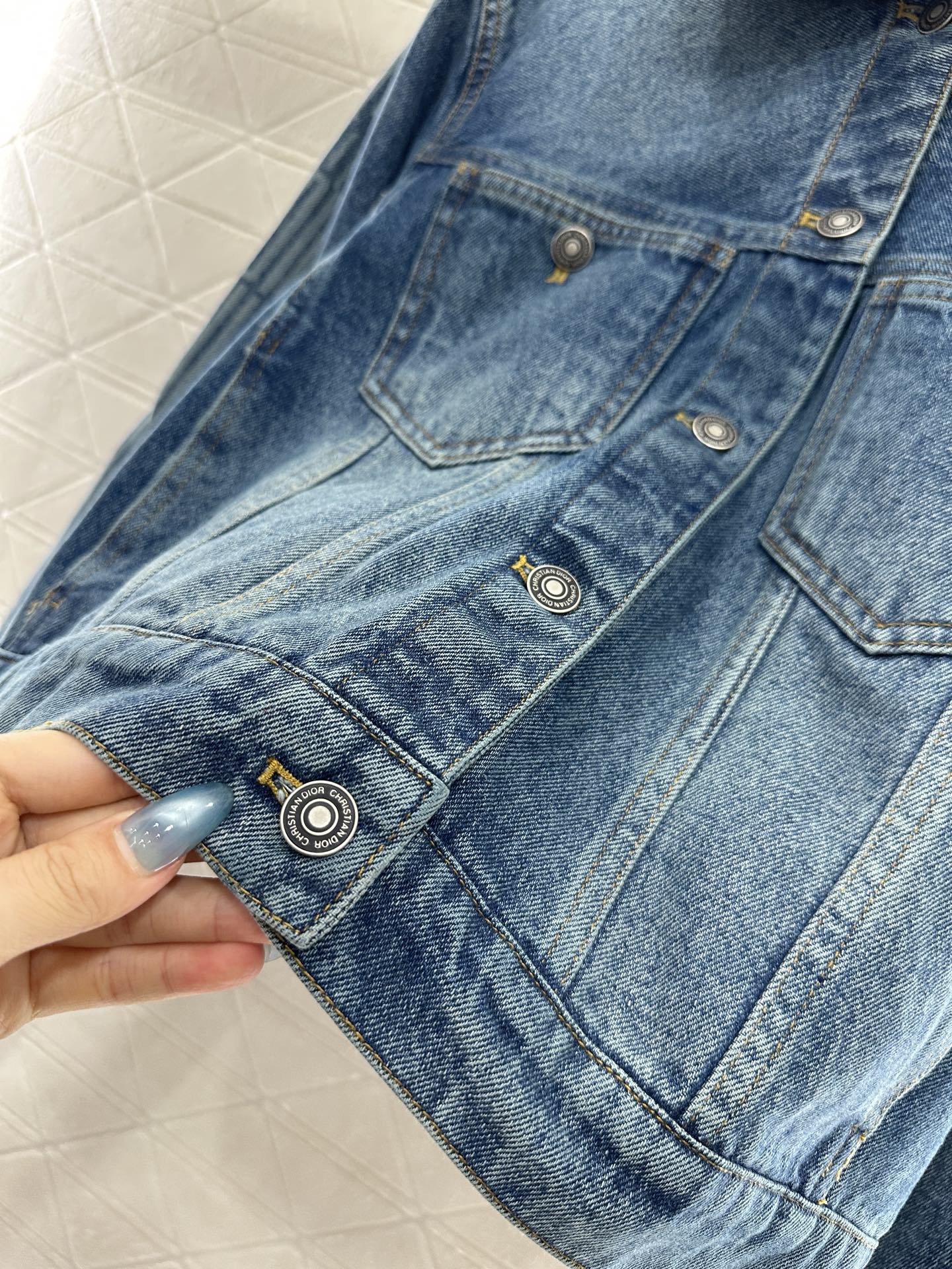 25fw Plush collar denim jacket