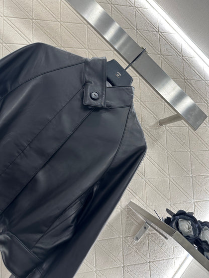 25fw Buckled lambskin jacket