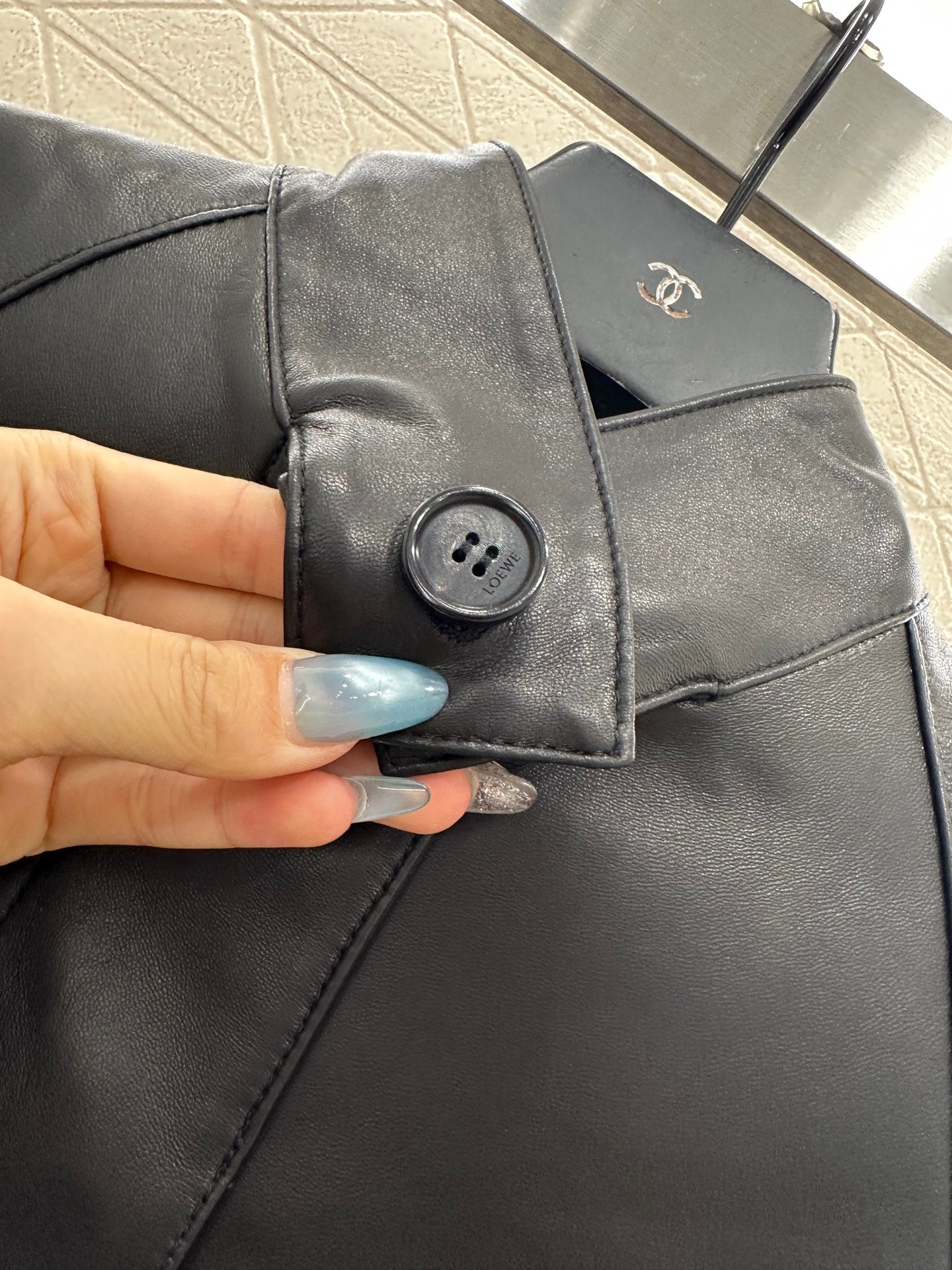 25fw Buckled lambskin jacket