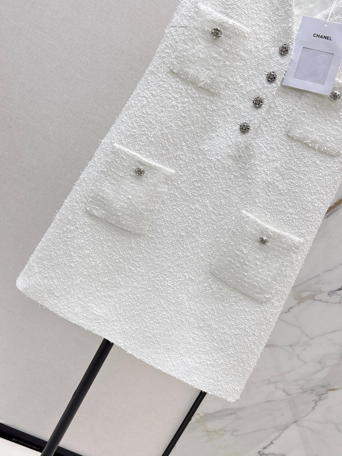 25fw Knitted woolen floral sleeveless dress