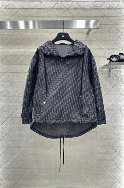25fw Hooded Jacquard Charge Top