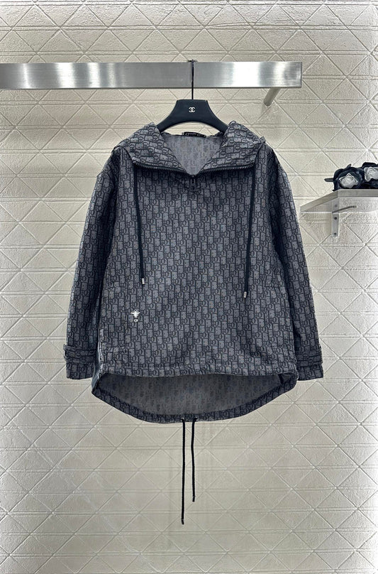 25fw Hooded Jacquard Charge Top